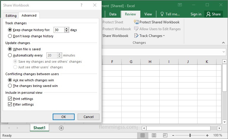 how to make a spreadsheet shareable