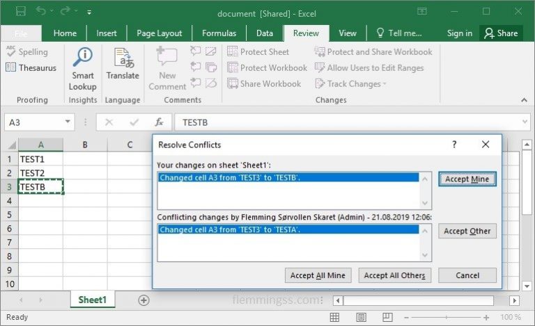 Excel shared workbook как сделать