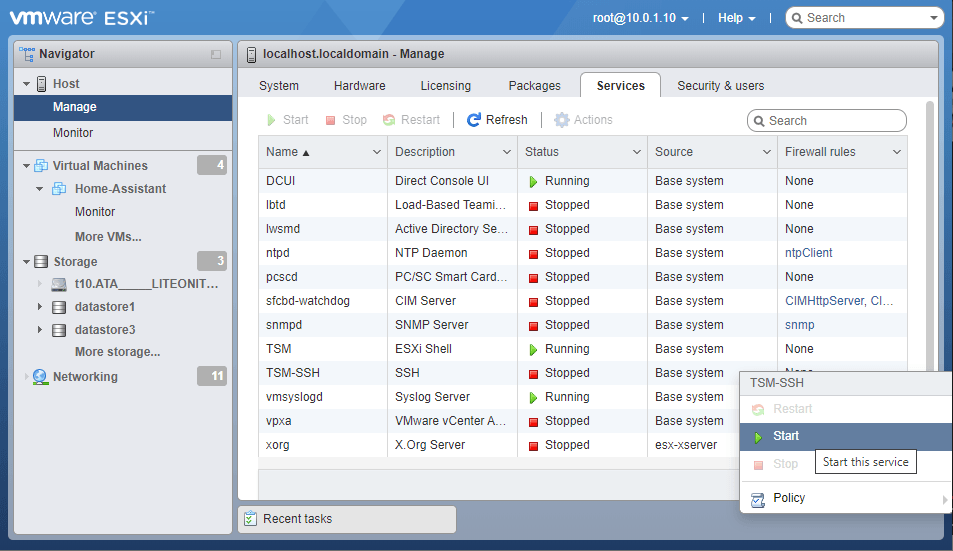 start gns3 vmware esxi